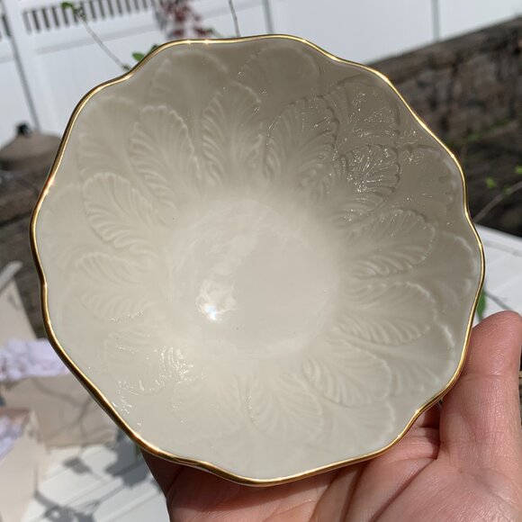 Vtg Lenox Greenfield Bon Bon Bowl 2 pc Set - Picture 3 of 10